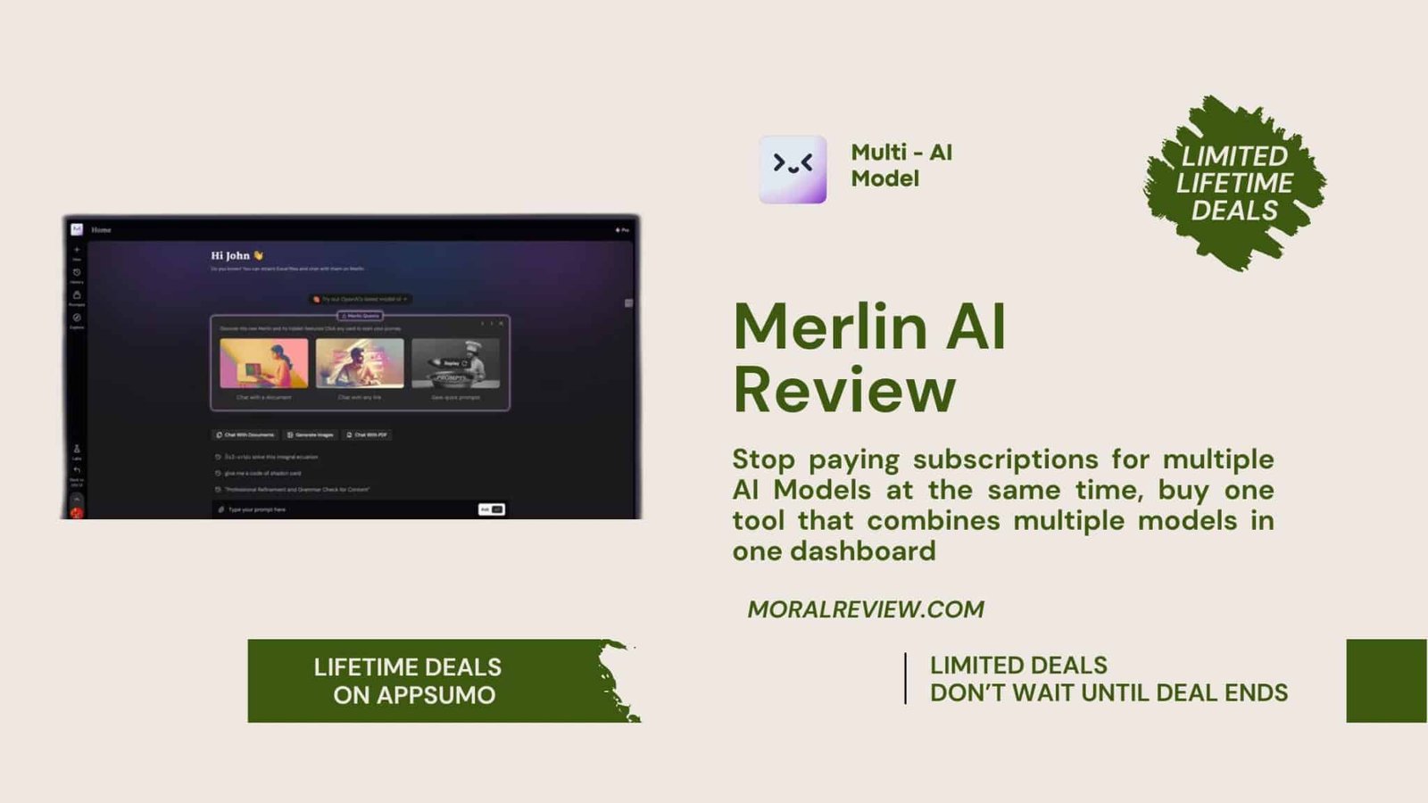 Merlin Neal Model Merlin AI Review: Appsumo Lifetime Deals with Multi AI Model